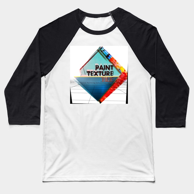 Paint Texture Tile Baseball T-Shirt by TriForceDesign